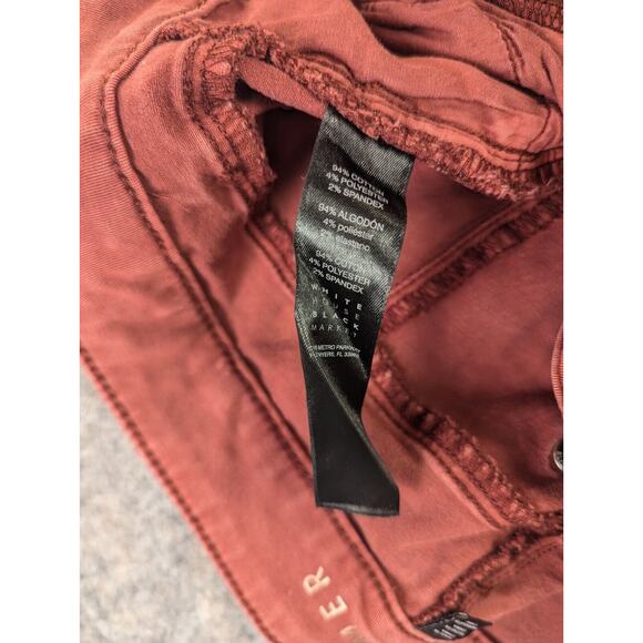 White House Black Market Jeans 8 Women's Red Skinny Skimmer Stretch Cotton - Picture 14 of 14